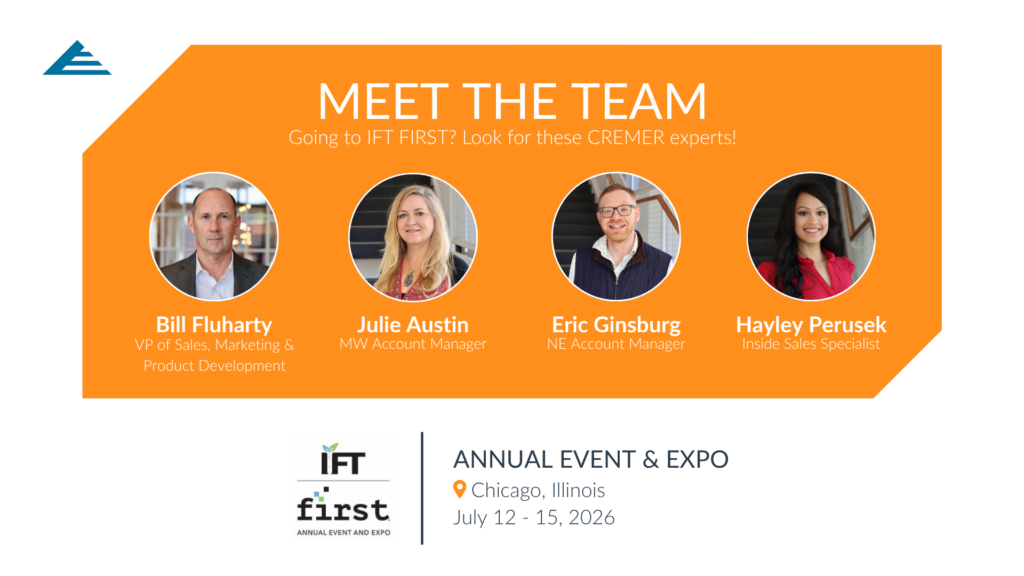 CREMER North America team members attending IFT FIRST 2026 to discuss functional ingredients and food ingredient sourcing
